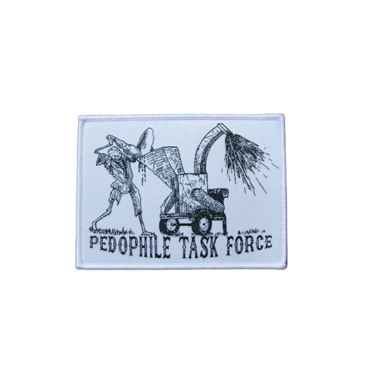 Pedophile Task Force - woodchipper woven patch