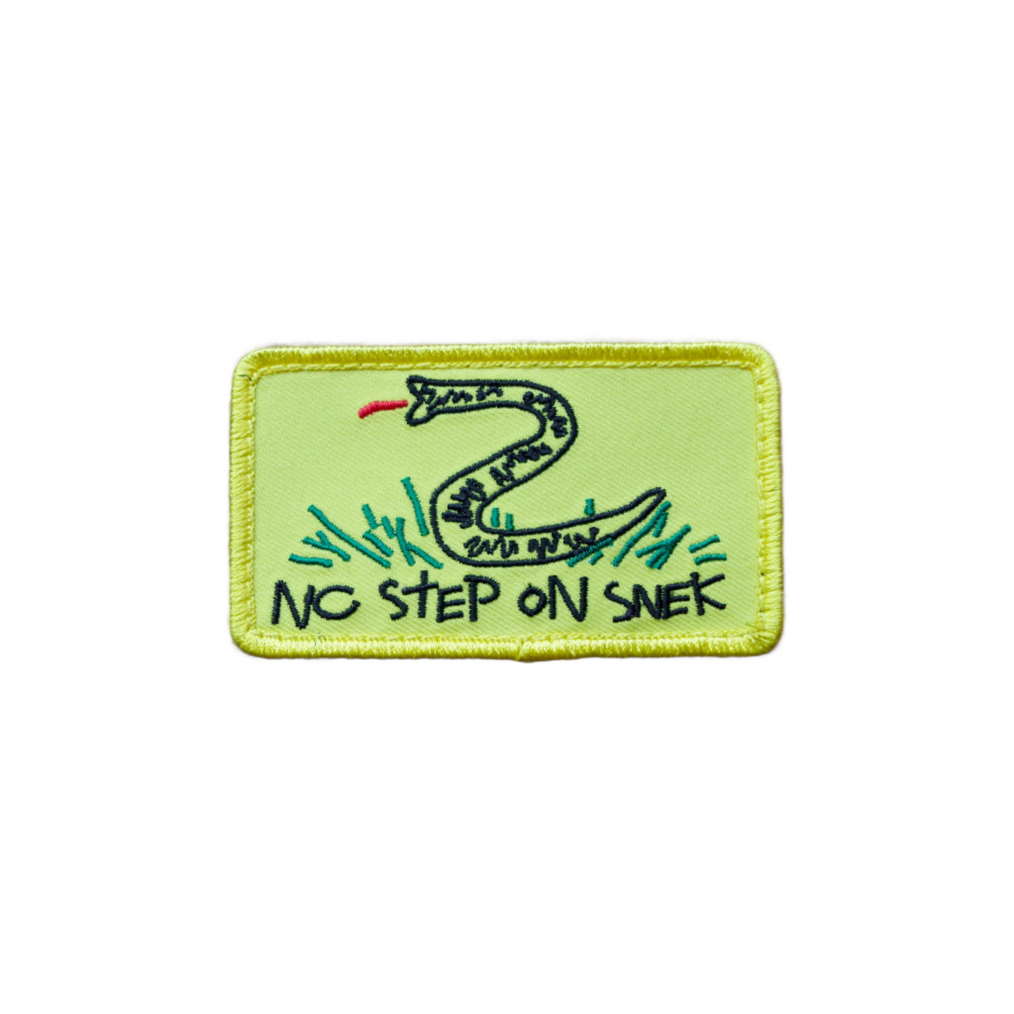 No step on snek embroidered patch